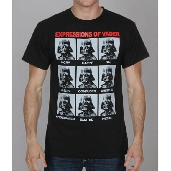 Mad Engine Star Wars Expressions Of Darth Vader Vintage Black Graphic T Size 3XL - Picture 1 of 8